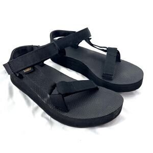 Teva Original Universal Sandals Black Strappy Hiking Womens Size 8